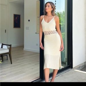 Line & Dot Olivia Crochet Dress in Natural NWT Medium